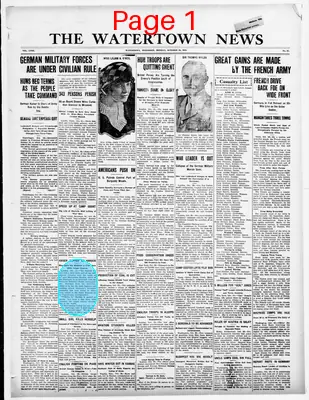 Page thumbnail for The Watertown News