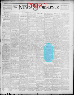 Page thumbnail for The News & Observer