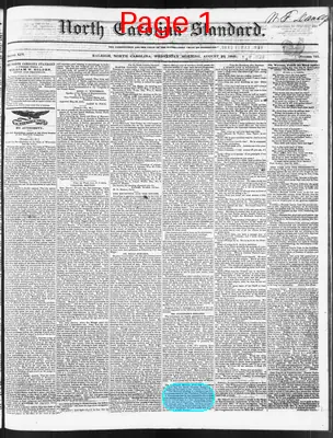 Page thumbnail for The North Carolina Standard