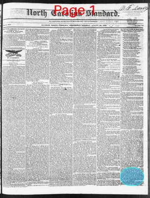 Page thumbnail for The North Carolina Standard