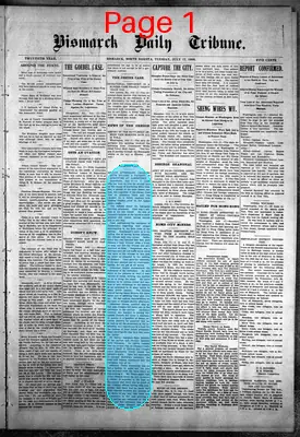Page thumbnail for Bismarck Daily Tribune