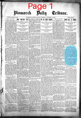 Page thumbnail for Bismarck Daily Tribune