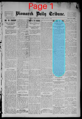 Page thumbnail for Bismarck Daily Tribune