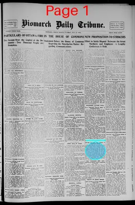 Page thumbnail for Bismarck Daily Tribune