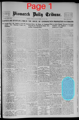 Page thumbnail for Bismarck Daily Tribune