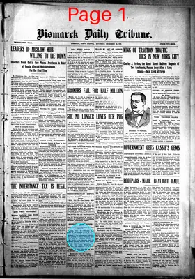 Page thumbnail for Bismarck Daily Tribune