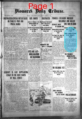 Page thumbnail for Bismarck Daily Tribune