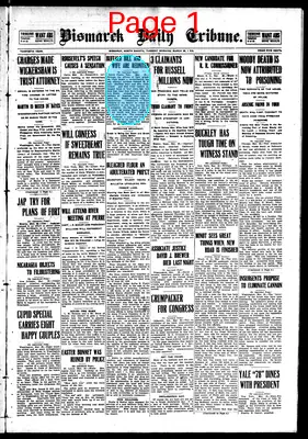 Page thumbnail for Bismarck Daily Tribune