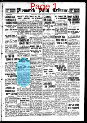 Page thumbnail for Bismarck Daily Tribune