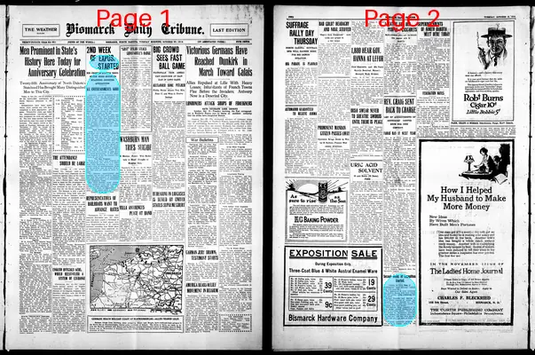 Page thumbnail for Bismarck Daily Tribune