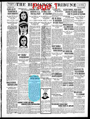 Page thumbnail for The Bismarck Tribune