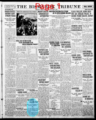 Page thumbnail for The Bismarck Tribune