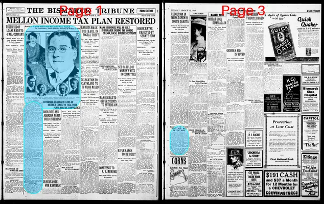 Page thumbnail for The Bismarck Tribune
