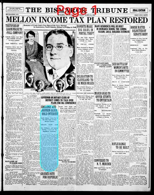 Page thumbnail for The Bismarck Tribune