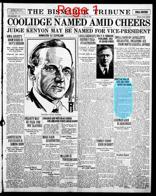 Page thumbnail for The Bismarck Tribune