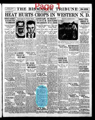 Page thumbnail for The Bismarck Tribune