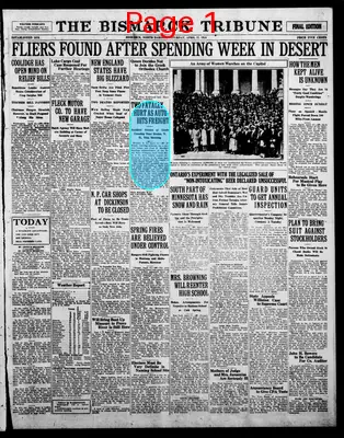 Page thumbnail for The Bismarck Tribune