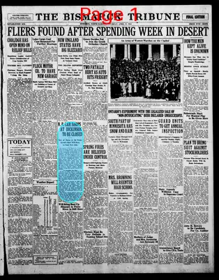 Page thumbnail for The Bismarck Tribune