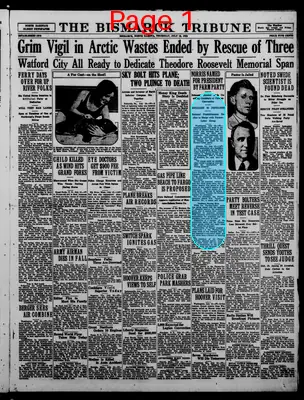 Page thumbnail for The Bismarck Tribune