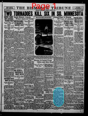 Page thumbnail for The Bismarck Tribune