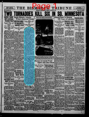 Page thumbnail for The Bismarck Tribune