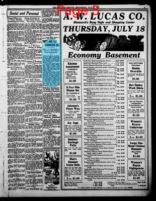 Page thumbnail for The Bismarck Tribune