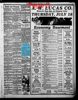 Page thumbnail for The Bismarck Tribune