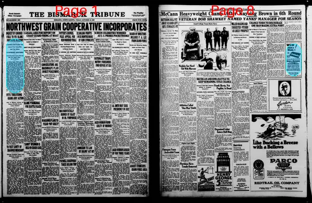Page thumbnail for The Bismarck Tribune