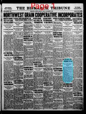 Page thumbnail for The Bismarck Tribune
