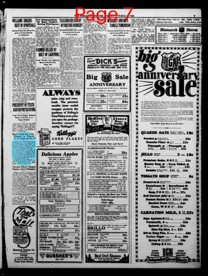 Page thumbnail for The Bismarck Tribune