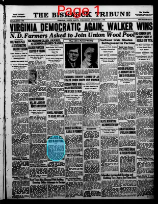 Page thumbnail for The Bismarck Tribune