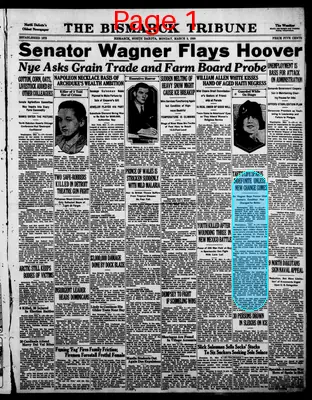 Page thumbnail for The Bismarck Tribune