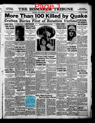 Page thumbnail for The Bismarck Tribune