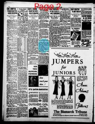 Page thumbnail for The Bismarck Tribune