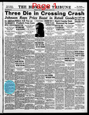 Page thumbnail for The Bismarck Tribune