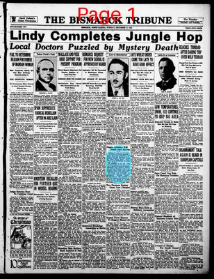 Page thumbnail for The Bismarck Tribune