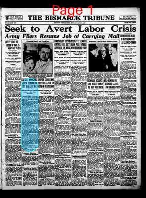 Page thumbnail for The Bismarck Tribune