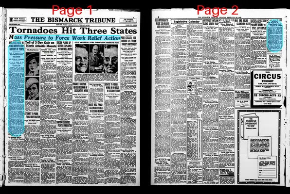Page thumbnail for The Bismarck Tribune