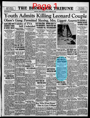 Page thumbnail for The Bismarck Tribune