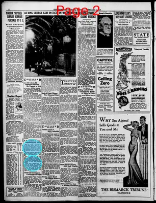 Page thumbnail for The Bismarck Tribune