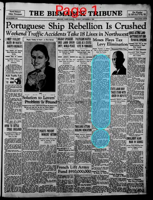 Page thumbnail for The Bismarck Tribune