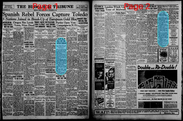 Page thumbnail for The Bismarck Tribune