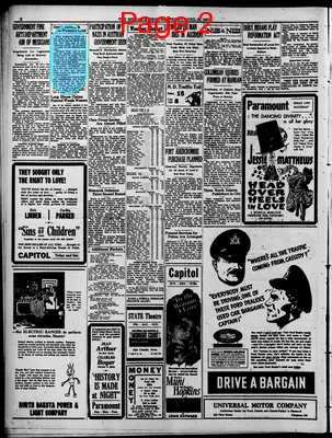 Page thumbnail for The Bismarck Tribune