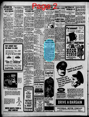 Page thumbnail for The Bismarck Tribune