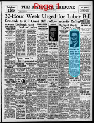 Page thumbnail for The Bismarck Tribune
