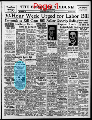 Page thumbnail for The Bismarck Tribune