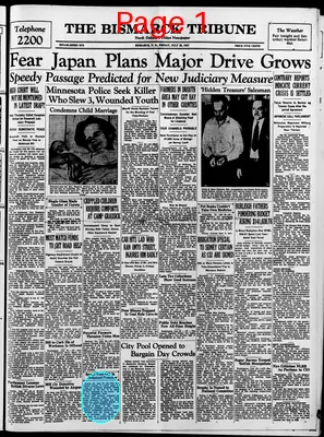 Page thumbnail for The Bismarck Tribune