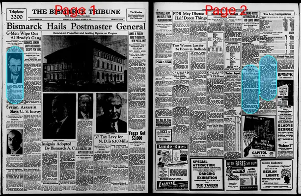Page thumbnail for The Bismarck Tribune