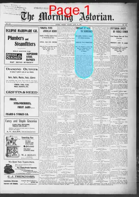 Page thumbnail for The Morning Astorian
