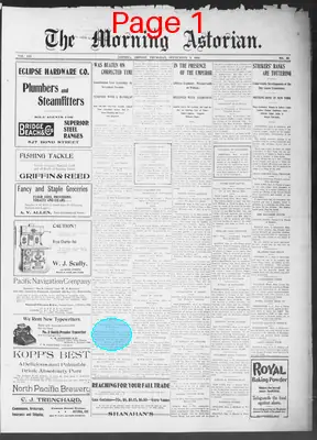 Page thumbnail for The Morning Astorian